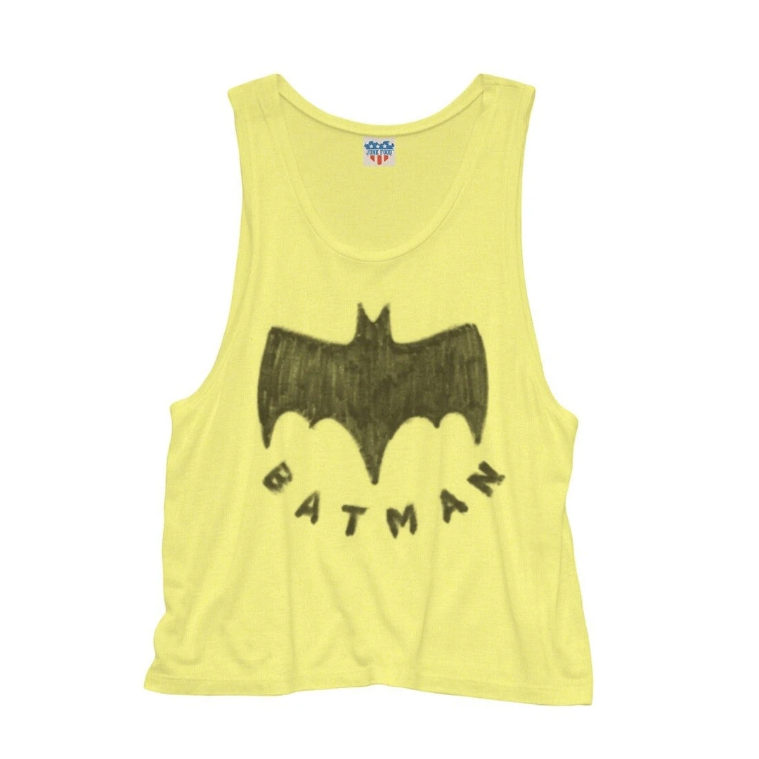 Junk Food Batman Logo Juniors Tank Top 1 Junk Food Batman Logo Juniors Tank Top
