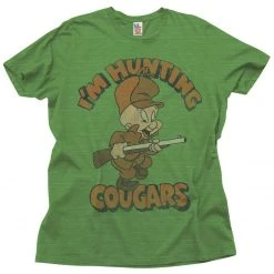 Junk Food Looney Tunes Elmer Fudd I'm Hunting Cougars T-Shirt