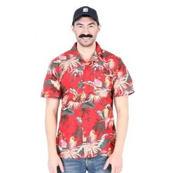 American Classics Magnum PI Tom Selleck Red Costume Shirt And Hat
