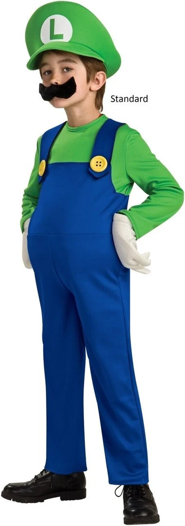 Rubies GAMES Super Mario Bros Youth Luigi Costume 2 Rubies GAMES Super Mario Bros Youth Luigi Costume
