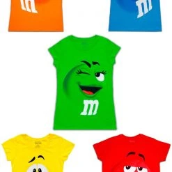 ERE Distribution Center Juniors M&M's Character Face T-Shirt