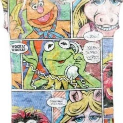 Awake The Muppets Comics Squares White Sublimation Burnout T-shirt Shirts / Tops