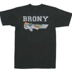 Mighty Fine Men's Shirts My Little Pony Brony Swoosh Color T-shirt