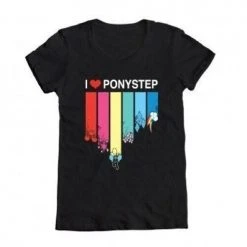 Mighty Fine Animation My Little Pony I Heart Ponystep Juniors T-Shirt
