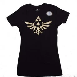 Fifth Sun GAMES Nintendo Legend Of Zelda Gold Foil Triforce Logo T-shirt