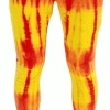 Costume Agent Red And Yellow Tie-Dye Wrestling Legging Tights Pants Leggings