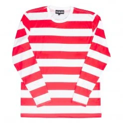 Costume Agent Halloween Costume Waldo Robber Striped Long Sleeve Shirt 11 Costume Agent Halloween Costume Waldo Robber Striped Long Sleeve Shirt