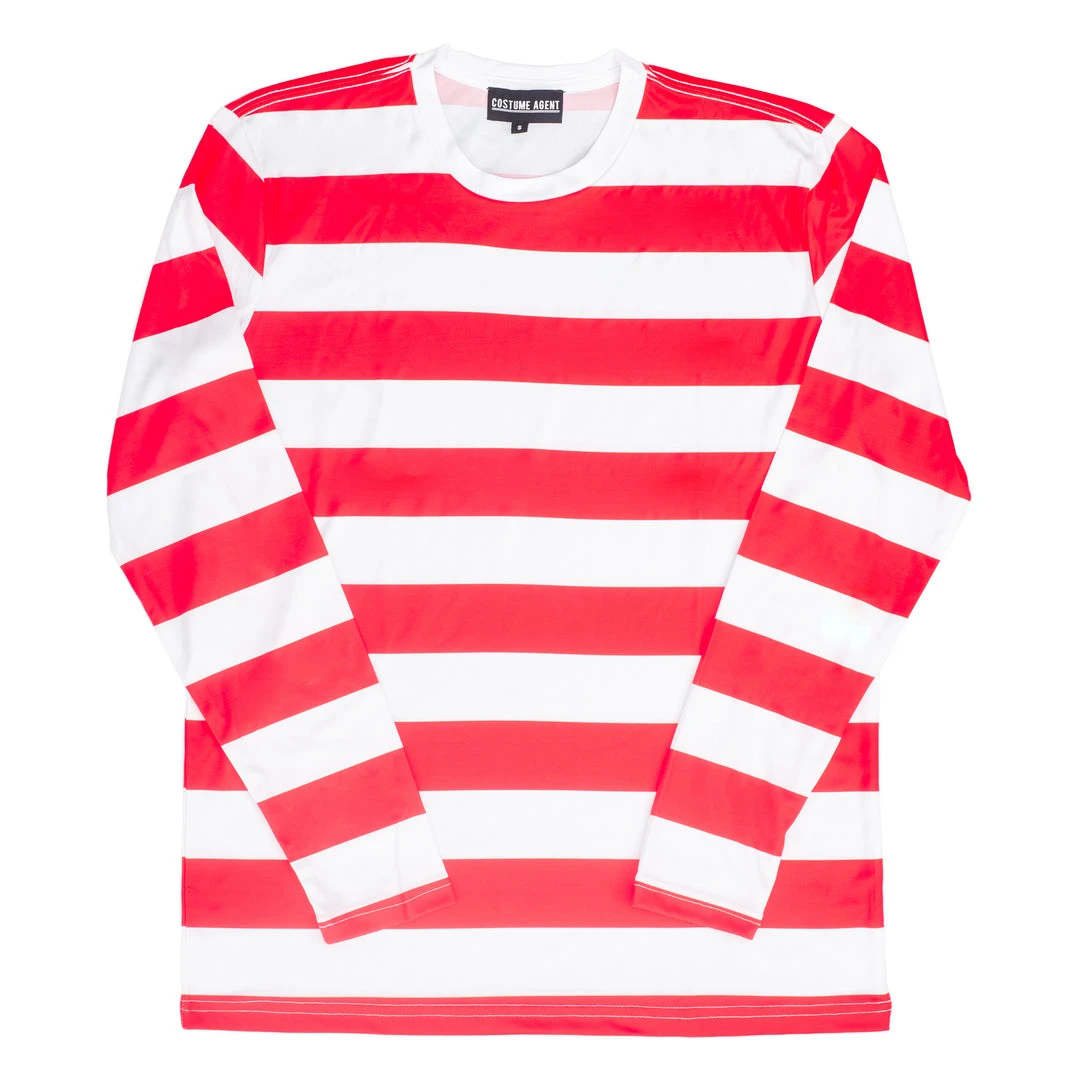 Costume Agent Halloween Costume Waldo Robber Striped Long Sleeve Shirt 3 Costume Agent Halloween Costume Waldo Robber Striped Long Sleeve Shirt