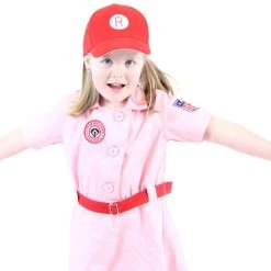 Costume Agent Rockford Peaches Pink Baseball Girls Costume Dress