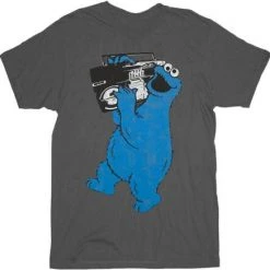 Mighty Fine Sesame Street Cookie Monster Boombox T-shirt