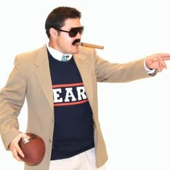 Costume Agent Sweaters & Sweatshirts SNL Da Bears Mike Ditka Chicago Bears Sweater Vest
