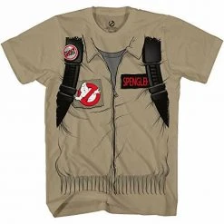 Mad Engine Ghostbuster Adult Short Sleeve Costume T-shirt With Back Print Classic Comedies