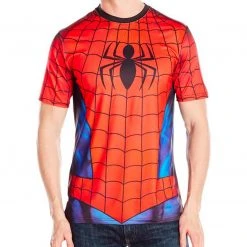 Mad Engine Men's Shirts Spider-Man Performance Athletic Sublimated T-Shirt