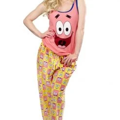 Underboss SpongeBob SquarePants And Patrick Reversible Tank Sleep Set Pajama Pajamas / Underwear