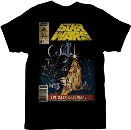 Mad Engine Shirts / Tops Star Wars The Saga Continues Magazine Cover T-shirt 1 Mad Engine Shirts / Tops Star Wars The Saga Continues Magazine Cover T-shirt