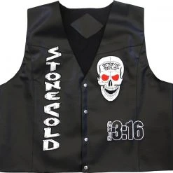 Costume Agent Accessories / Footwear WWE Stone Cold Steve Austin 3:16 Smoking Skull Leather Vest
