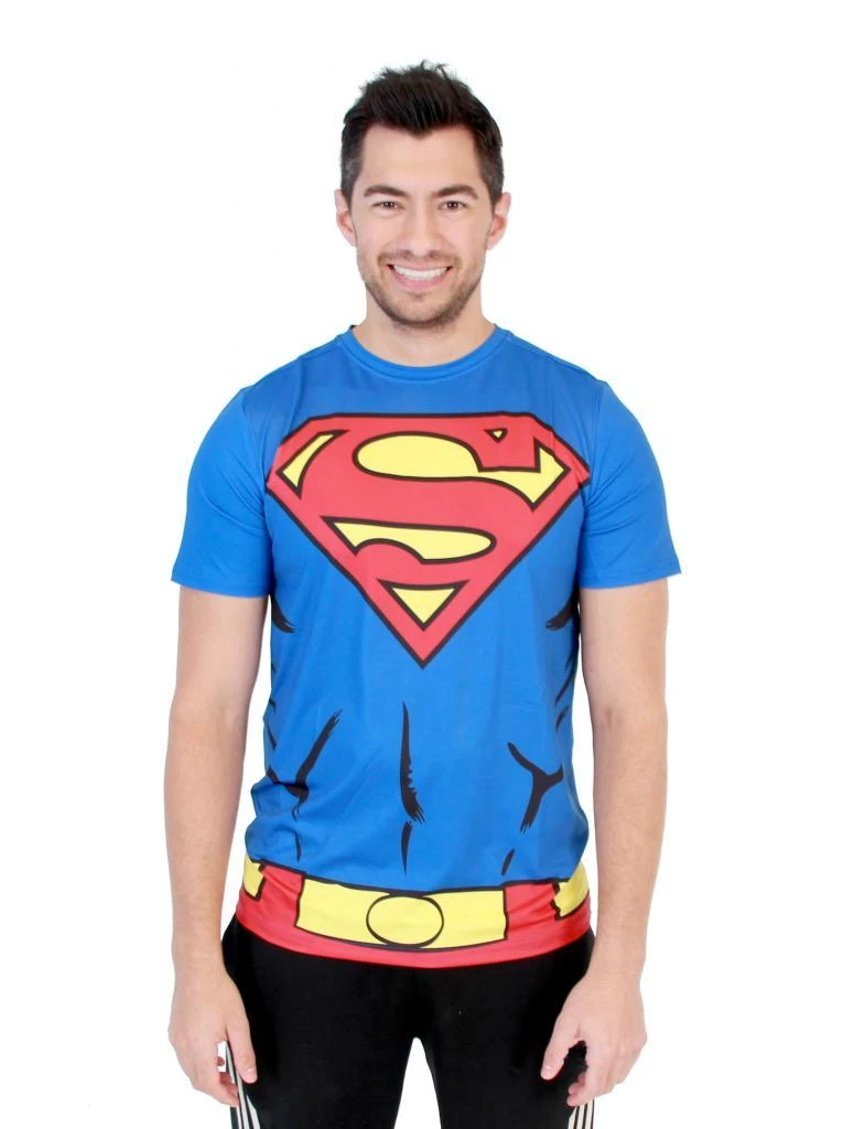 Kids Republic Shirts / Tops Superman Men's Performance Athletic Costume T-Shirt 1 Kids Republic Shirts / Tops Superman Men's Performance Athletic Costume T-Shirt