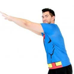 Kids Republic Shirts / Tops Superman Men's Performance Athletic Costume T-Shirt 6 Kids Republic Shirts / Tops Superman Men's Performance Athletic Costume T-Shirt