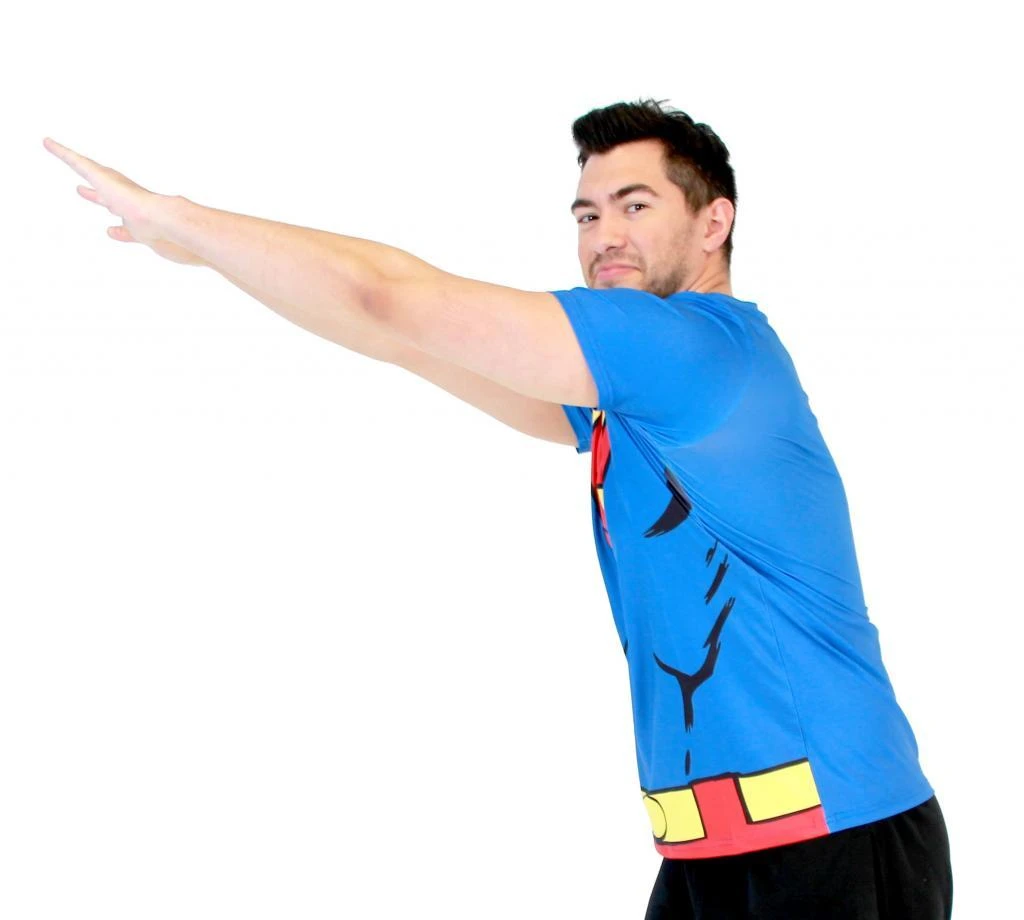 Kids Republic Shirts / Tops Superman Men's Performance Athletic Costume T-Shirt 3 Kids Republic Shirts / Tops Superman Men's Performance Athletic Costume T-Shirt