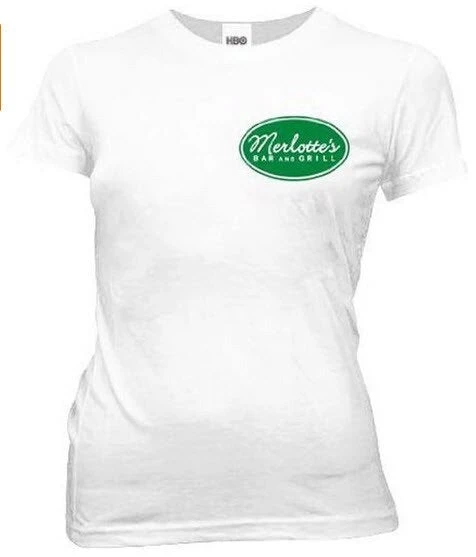 T-Shirt City Apparel True Blood Merlottes Bar And Grill Juniors White T-shirt Shirts / Tops 1 T-Shirt City Apparel True Blood Merlottes Bar And Grill Juniors White T-shirt Shirts / Tops