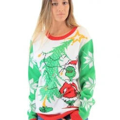 Junk Food Grinch As Santa Ugly Christmas Sweater Sweaters & Sweatshirts