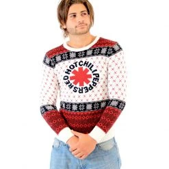 Signorelli Red Hot Chili Peppers Rock Band Logo Ugly Christmas Xmas Sweater Sweaters & Sweatshirts