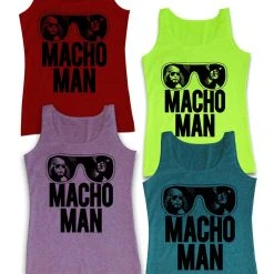 Freeze Tank Tops WWE Old School Macho Man Glasses Tank Top