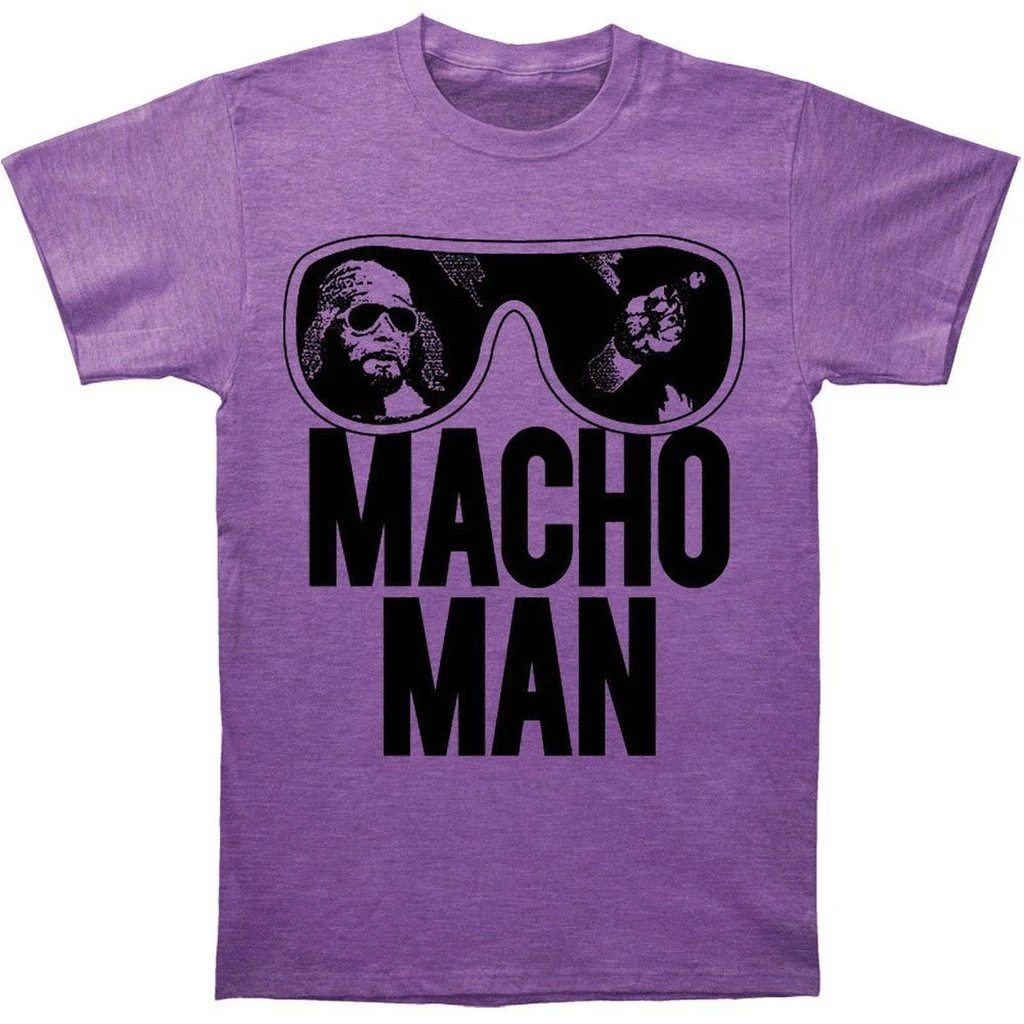 American Classics WWE Old School Macho Man PURPLE Glasses T-Shirt 1 American Classics WWE Old School Macho Man PURPLE Glasses T-Shirt
