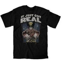 Mighty Fine Shirts / Tops X-Men Wolverine Distressed It Just Got Real T-shirt