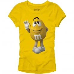 Mad Engine M&M's Candy Character Face Juniors T-Shirt Women's Shirts