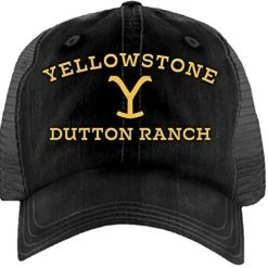 TVStoreOnline Yellowstone Dutton Ranch Black Trucker Hat 66-11
