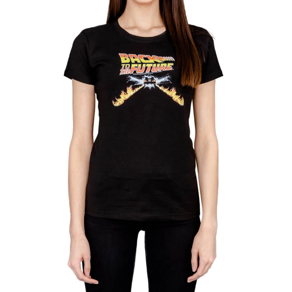 Cheap TVStoreOnline Store -Cheap TVStoreOnline Store Back to the Future Flames Juniors T shirt